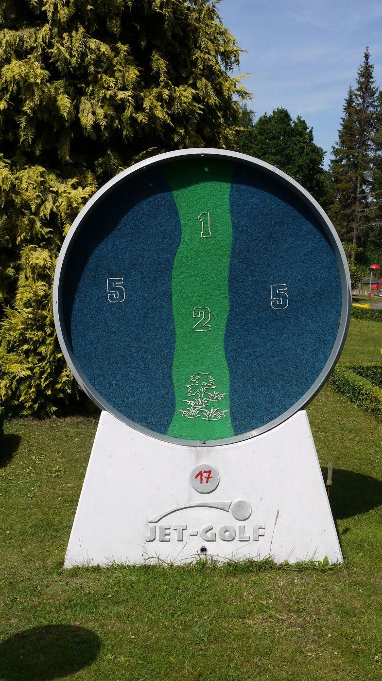 Jet-Golf-Zielscheibe mit Klettfläche und Wertungsfeldern